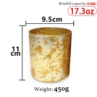 Glitzer-Goldrand Glas-Kerzenhalter - Funkelnder Leerer Votivhalter für Hochzeits- & Partydekoration, Brautjungfern-Geschenk, Champagnerglas