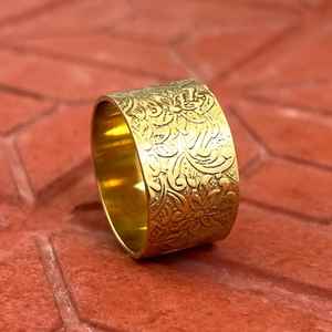 Bague en laiton moderne pour femme avec impression numérique et technique de soudage modèle bijoux pour cadeaux de mariage - Product Image 4