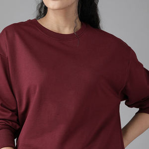 เสื้อสเวตเชิ้ตคอกลมแขนยาวแบบใหม่ น้ำหนักเบา สำหรับผู้หญิง ฤดูหนาว  ผ้าฟลีซปักลายด้านหน้า ออกแบบเองได้ - Product Image 1