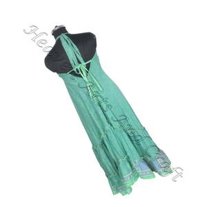 SD011 Saree / Sari / Shari vêtements indiens et pakistanais de l'Inde Hippy Boho indien fait à la main Vintage Sari robes en soie à la mode - Product Image 4