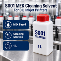 Solvant de nettoyage compatible Lei S001 MEK 1L pour imprimantes à jet d'encre CIJ
