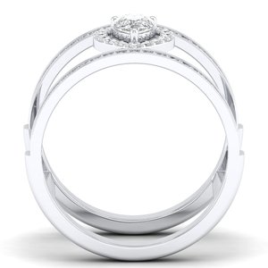 REYES, nuevo diseño, anillo de bodas de moissanita de claridad VVS de 0,82 quilates, joyería fina de Plata de Ley 925 personalizable para mujer - Product Image 4