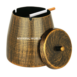 Conception personnalisée cendrier en métal forme ronde vaisselle fait à la main concepteur cendrier vente en gros cendrier en métal - Product Image 3