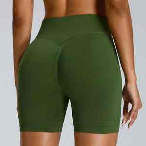 Shorts de yoga taille haute camel à l'épreuve des orteils Shorts de course à pied sans couture pour femmes - Product Image 3