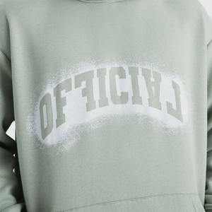 High Street unisexe coton lourd peint à la main pull survêtements hommes et femmes automne ample conception personnalisée à capuche - Product Image 3