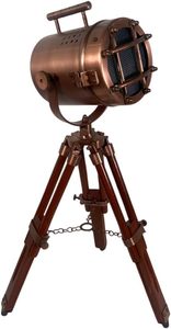 Phong Cách Cổ Đồng Tìm Kiếm Ánh Sáng Gỗ Bảng <span class=keywords><strong>Tripod</strong></span> Đèn LED Máy Tính Để Bàn Trang Trí Nội Thất Có Thể Điều Chỉnh Đứng Cổ Điển Handmade Hải Lý Tại Chỗ - Product Image 5