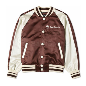 Veste d'hiver personnalisée en satin avec finition lisse et fermeture pour vêtements de mode - Product Image 1