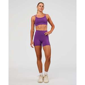 Shorts de Cintura Ultra Alta con 4 Bolsillos para Mujer Fusion - Morado Fresco - Product Image 3