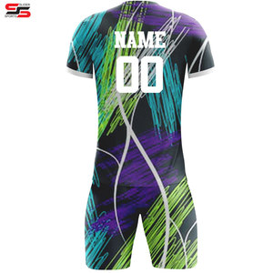 ชุดฟุตบอลทีมกีฬาพิมพ์ลายซับลิเมชันเต็มรูปแบบสำหรับผู้ชาย - Product Image 2