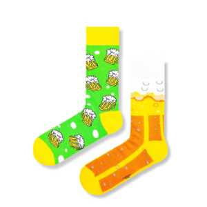 Ensemble de 5 chaussettes à broderies florales sur le thème des boissons alcoolisées, respirantes en nylon, taille unique, pour un usage quotidien, hiver/été - Product Image 2