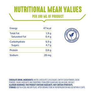 Bevanda OraSi a base di avena e cioccolato, gusto intenso, senza aromi artificiali, per distributori, 0,5 litri, 12 unità, durata 360 giorni. - Product Image 3