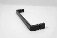 Poignée de porte de douche en acier inoxydable 304 noir mat, barre carrée simple face pour porte de salle de bain sans cadre