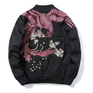 Chaqueta de satén de béisbol reversible Varsity de satén de talla grande personalizada de la mejor calidad para hombre de talla grande reversible - Product Image 2