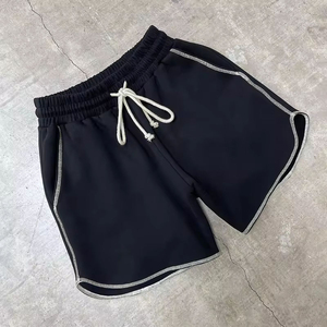 Nuevo diseño de algodón de lana de alta calidad pantalones cortos de peso pesado 100% algodón personalizado ropa de calle Revers able Shorts para hombres - Product Image 2