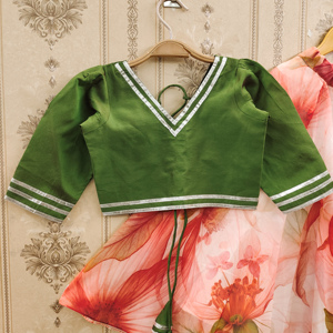 Shoryam Fashion - Lehenga Choli pour filles et enfants, de qualité supérieure, tendance, à motifs floraux, longueur au sol, en polyester, best-seller, nouvelle arrivée - Product Image 3