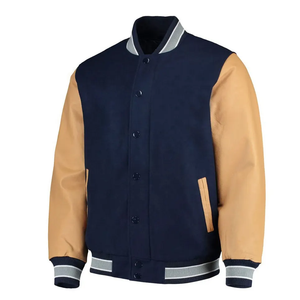White <b>Red</b> <b>Men's</b> Vintage Baseball Letterman Varsity Jackets Stand Collar Eco-Friendly Breathable Windproof Thick <b>Fleece</b> Wholesale - Product Image 6
