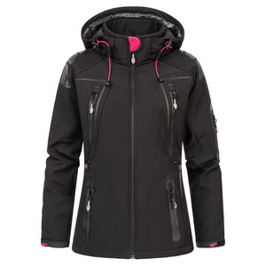 Chaqueta Softshell de Lona Transpirable para Mujer, Resistente al Agua, Cortavientos, Ligera, con Capucha, para Exteriores - Product Image 2