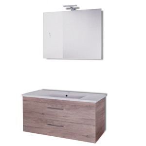 Mobile da bagno sospeso di fabbricazione italiana con lavandino e molla a specchio dimensioni l65 xp47xh50 cm confezione 1 - Product Image 1