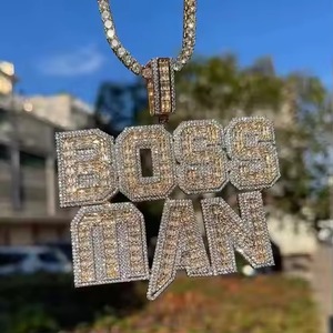 Hip Hop Pendant Iced Street Fashion Design Diamond Moissanite Personalized <b>Cross</b> Baguette Fine Pendants <b>Charms</b> - Product Image 2