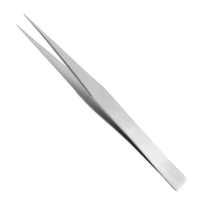 Pince à épiler d'extension de cils en acier professionnelle pince à épiler d'isolation pointue incurvée Extensions de cils Volume Instruments de beauté - Product Image 5