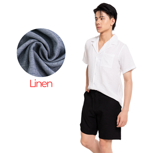 Men's <b>Linen</b>/Cotton Print Quick Dry <b>Short</b> <b>Sleeve</b> OEM Services Wholesale Custom Compression Needle Detection Woven Casual <b>Shirts</b> - Product Image 3