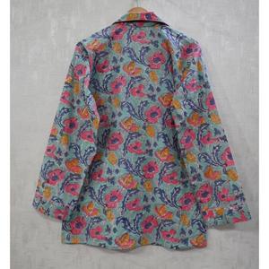 Conjunto de Pijama de Verano de Algodón Estampado a Mano, Lujoso, Transpirable, Suave, con Diseño Floral Indio, Ropa de Dormir Ligera - Product Image 5