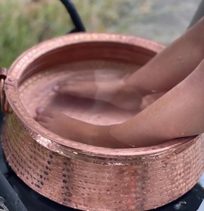 Cuenco de spa de baño de cobre profesional de primera calidad, taza de lavabo de hammam turco, cuenco de aguas termales tradicional ecológico para lujo - Product Image 4