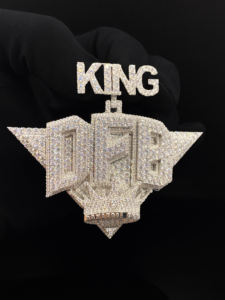 Colgante Personalizado de Acero Inoxidable con Nombre, Estilo Hip Hop, con Diamantes de Imitación CZ - Product Image 4