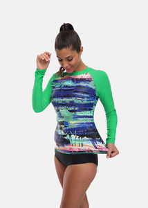 Custom Printed <b>Women</b> <b>Rash</b> <b>Guard</b> OEM Sublimation Gym Fitness Compression Sportswear Spandex Polyester <b>Women</b> <b>Rash</b> <b>Guard</b> - Product Image 4