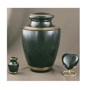 Urna Funeraria Conmemorativa para Adultos, al por Mayor, OEM, con Acabado de Piedra Verde Moteada, Urna de Cremación de Metal para Cenizas Humanas. - Product Image 1