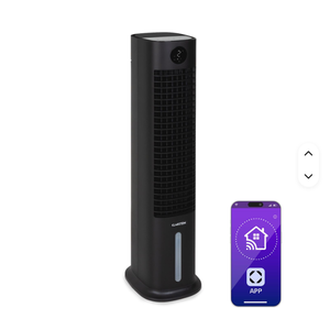Ventilatore a Torre con Raffreddamento ad Acqua 460 M3/h, Serbatoio da 8L, Portatile, Controllabile tramite App, Controllo Touch, 50W, 50dB, Nero - Product Image 1