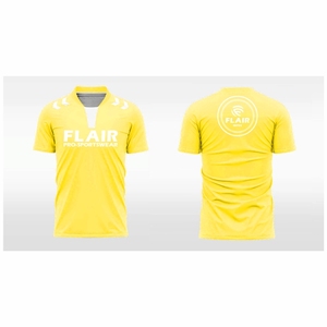 เสื้อฟุตบอลผ้าโพลีเอสเตอร์สำหรับ100% เสื้อฟุตบอลแบบตัดอัตโนมัติด้านหน้าสั้นระบายอากาศได้ดี - Product Image 5