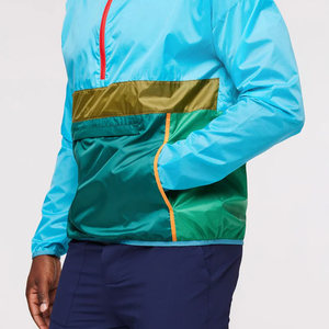 Chaqueta de Invierno Ligera de Alta Calidad para Hombre, Tallas Grandes, con Capucha, Cortavientos, Media Cremallera, Logotipo Personalizado, Tejida, Servicio OEM - Product Image 4