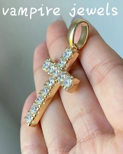 Collar de Cruz de Moissanita Chapado en Rodio de Acero Inoxidable de Alta Demanda para Regalos, Eventos Religiosos, Bodas, Ocasiones Espirituales, Unisex - Product Image 2