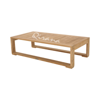Meubles en teck haut de gamme Forme rectangulaire Table basse Havana pour salon extérieur moderne au bord de la piscine Hôtel
