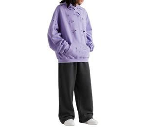 เสื้อฮู้ดดี้ผู้ชายสไตล์วินเทจ ผ้าฝ้ายฟลีซขาดๆ แบบดิสเทรส - Product Image 1