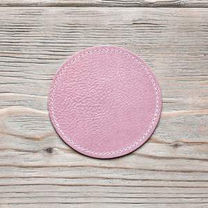 New Arrival Green Leather Coaster With Holder Lid <b>Set</b> of 5 Round Shape Table Decoration Accessories Leather Coaster <b>for</b> <b>Sale</b> - Product Image 5