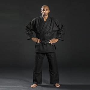 Uniforme de Judo y Jiu-Jitsu Negro de Marca Personalizada, Conjunto de Artes Marciales para Academias Unisex, Luchadores, Elástico, Transpirable y Largo - Product Image 2