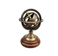 Globe Art Déco artisanal en laiton antique pour décoration suspendue ou sur table, pièce d'exposition élégante pour la maison et le bureau, idéal pour Diwali et les mariages