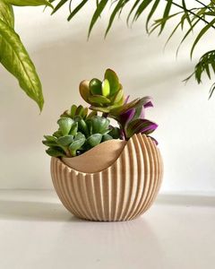 Acacia Wood Modern Design <b>Planter</b> vase Eco-Friendly Handmade Decorative Flower Vase <b>Large</b> Size Tabletop Vase Customizable Shape - Product Image 3