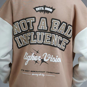 Chenille personnalisée brodée hommes Letterman Baseball Varsity laine veste de corps Streetwear Y2K Collage Bomber veste - Product Image 4