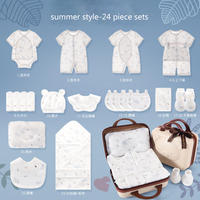 Ensemble de 10 pièces 100% coton personnalisé pour nouveau-nés boîte-cadeau de vêtements pour bébés en coton pur nécessités quotidiennes d'été accessoires de vêtements