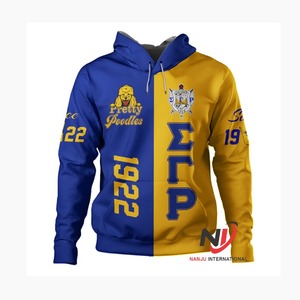 Sweat-shirt à capuche unisexe Nanju International Greek Life Sigma Gamma Rho en polaire polyester/coton 460g pour l'hiver - Product Image 1