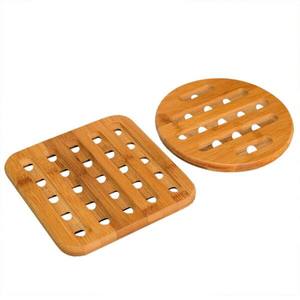 Square Acacia Wood <b>Trivets</b> for Hot Dishes Pots Heat Resistant Pads Wood <b>Trivet</b> Round Placemat Coaster - Product Image 6