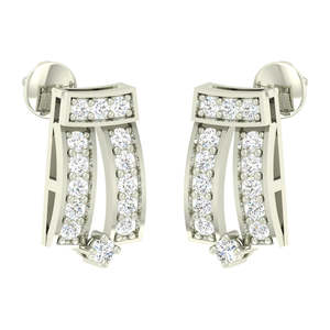 Compre Pendientes de Plata de Ley 925 de Primera Calidad para Mujeres y Niñas, Pendientes Geométricos con Baño de Oro de 18K para Bodas - Product Image 3