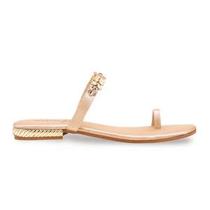 Sandales à talons dorées FN0756 Chappal élégant de fantaisie avec un design complexe - Product Image 4