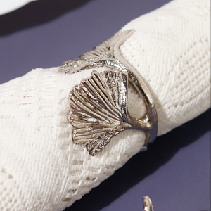 Rond de serviette de mariage plaqué or et argent restaurant table d'hôtel et taille personnalisée prix bon marché artisanat naturel - Product Image 1