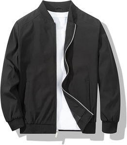Veste en polaire softshell à double boutonnage décontractée pour homme, en fourrure de mouton, avec sequins, capuche amovible, réversible, coupe-vent bomber - Product Image 1