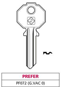 Clé en laiton Pf072 (g. Vac 0) Prefer - Product Image 1