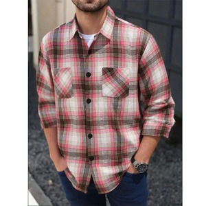 Camisas a cuadros de franela de peso pesado para hombre, abrigos gruesos con forro de Sherpa cálido para invierno, camisa de lana, Chaqueta con botones para hombre - Product Image 1